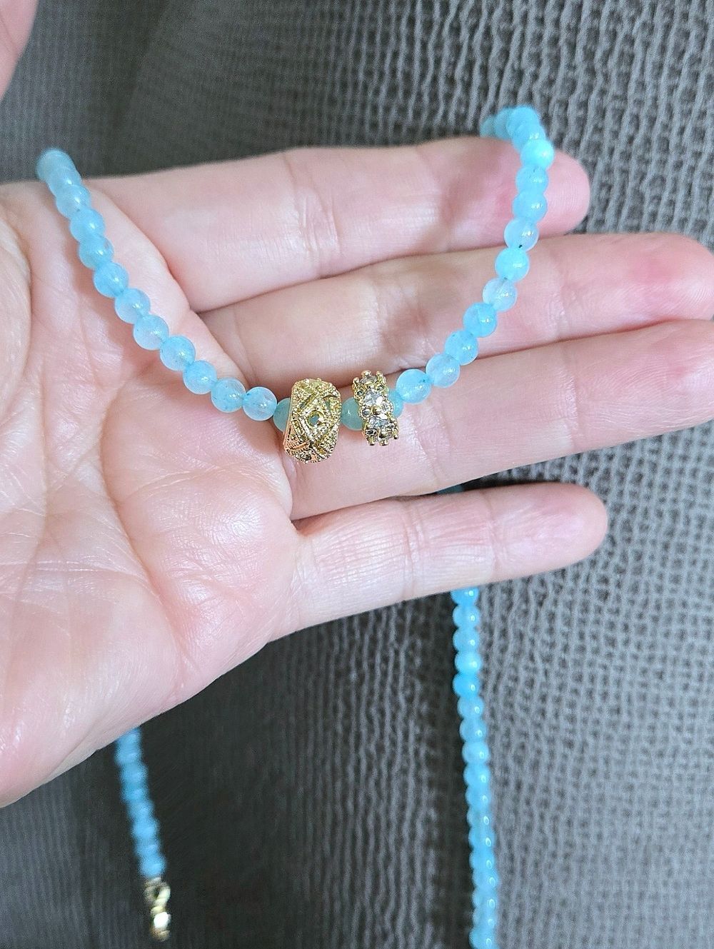 MacRae & Co. Blue Quartz with Charm Duo✌️ Necklace - NWT - Picture 2 of 16